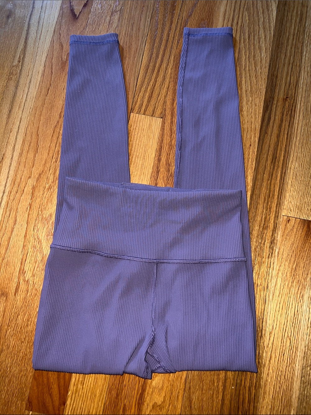 Athleta Purple Ribbed High-Waist Leggings